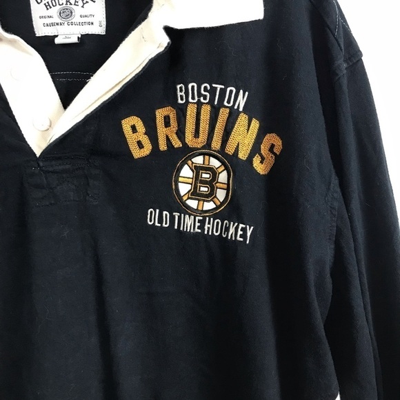 Old Time Hockey Other - Old Time Hockey Causeway Collection Boston Bruins rugby shirt men’s XL